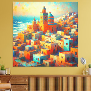 Toile Le paradis marocain au bord de la mer-Dakhl