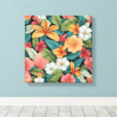 Toile Le paradis tropical vibre Motif sans couture (Insitu (Plancher de Bois))