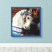 Toile Le parc d'attractions Joyal-go-round de Cheval pei (Insitu (Plancher de Bois))