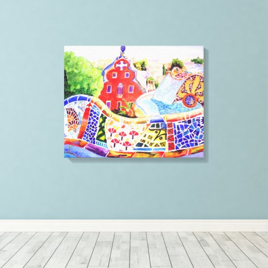 Toile Le Parc de Gaudi. (Insitu (Plancher de Bois))