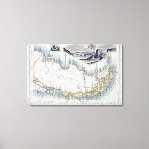 Toile Le Patagonia, d'une série de cartes du monde a