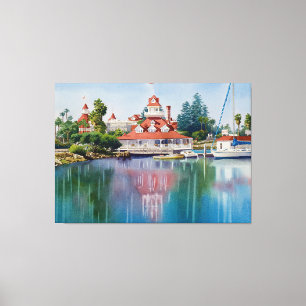 Toile Le pavillon Coronado reflété