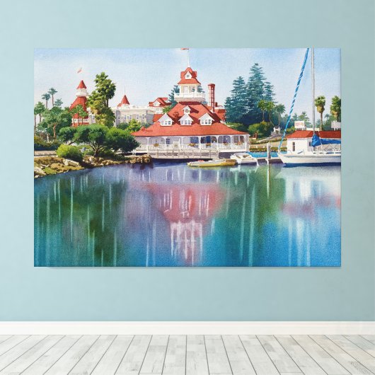 Toile Le pavillon Coronado reflété (Insitu (Plancher de Bois))