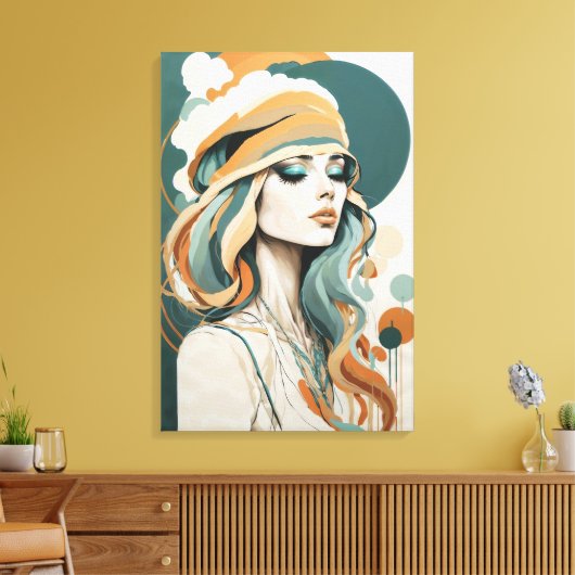 Toile "Le paysage boho" (Insitu(Salon))