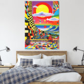 Toile Le paysage oriental d'Escher (Insitu(Chambre))