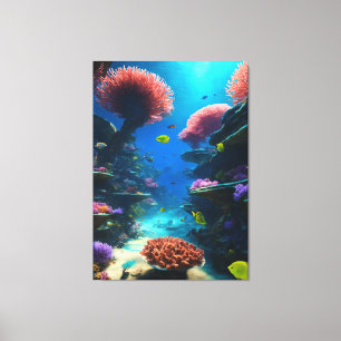 Toile Le paysage rêvé de la barrière de corail