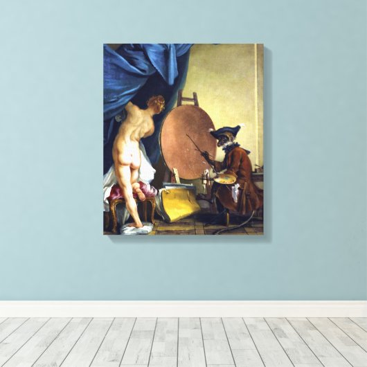 Toile Le peintre de singe (Insitu (Plancher de Bois))