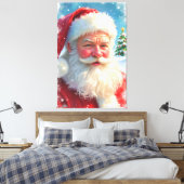 Toile Le Père Noël et un sapin de Noël (Insitu(Chambre))