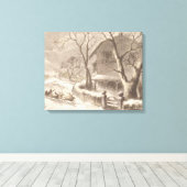 Toile Le Père Noël la veille de Noël (Insitu (Plancher de Bois))