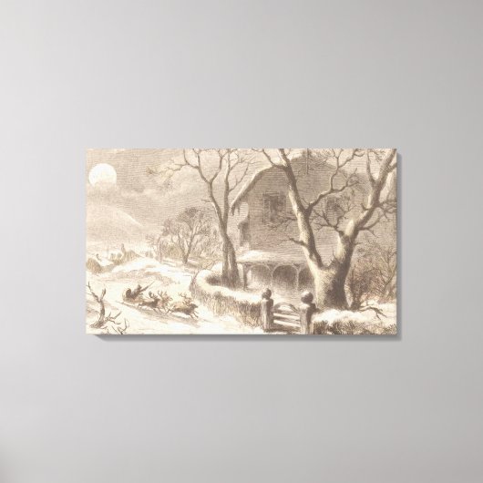 Toile Le Père Noël la veille de Noël (Recto)