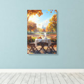 Toile Le petit-déjeuner d'automne (Insitu (Plancher de Bois))