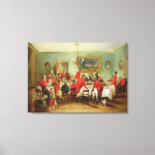 Toile Le petit déjeuner de chasse, Hall du célibataire