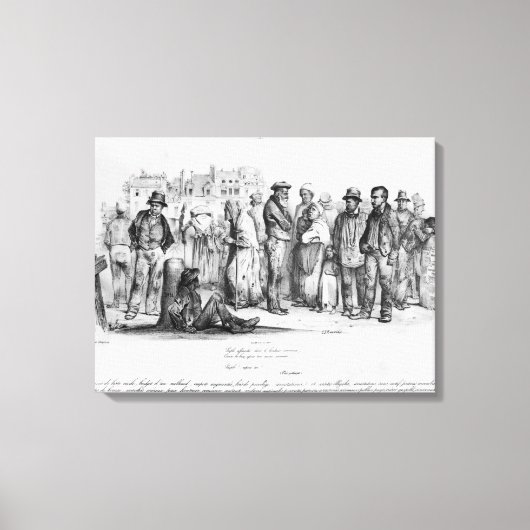 Toile Le peuple émancipé, de 'La Caricature' (Recto)