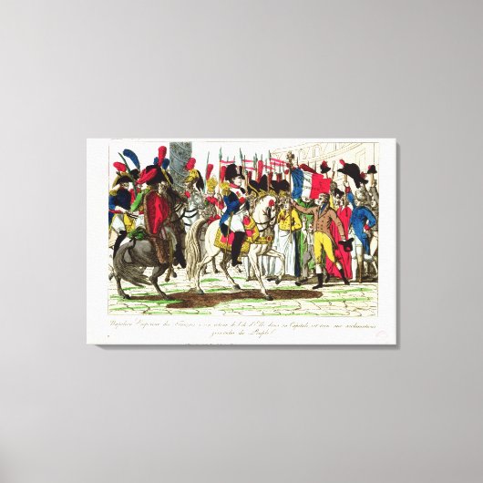 Toile Le peuple parisien acclamant Napoléon (Recto)