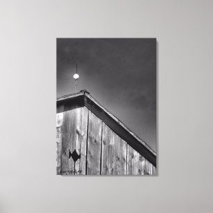 Toile Le pic de la grange contre le ciel