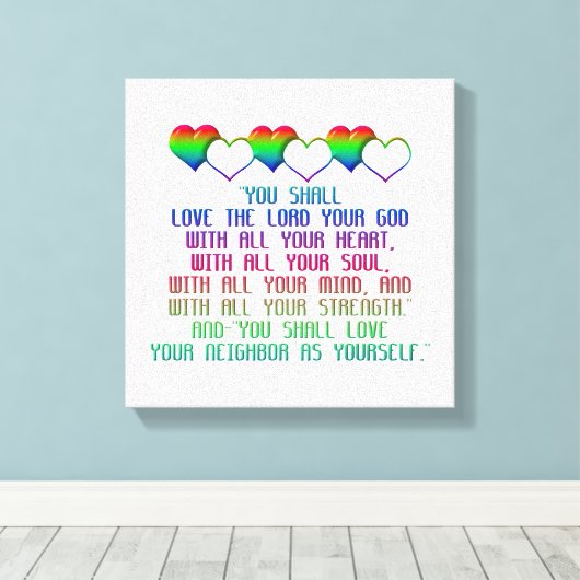 Toile Le plus grand commandement (Insitu (Plancher de Bois))