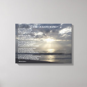 TOILE LE POÈME DE CHANSON D'OCÉANS