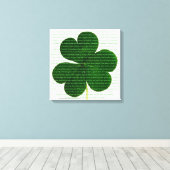 Toile Le poème irlandais St. Patrick Le Shamrock de cerf (Insitu (Plancher de Bois))
