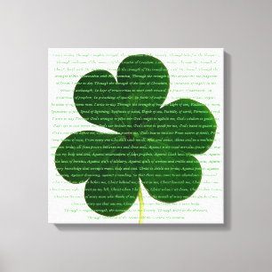 Toile Le poème irlandais St. Patrick Le Shamrock de cerf