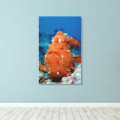 Toile Le poisson-rogue géant montre son leurre de pêche  (Insitu (Plancher de Bois))