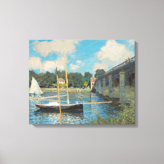 Toile Le pont d'Argenteuil Par Claude Monet (Recto)
