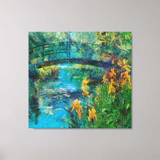 Toile Le pont de Monet avec l'iris (Recto)