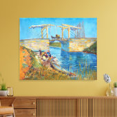 Toile Le pont des Langlois à Arles avec femmes en lave (Insitu(Salon))