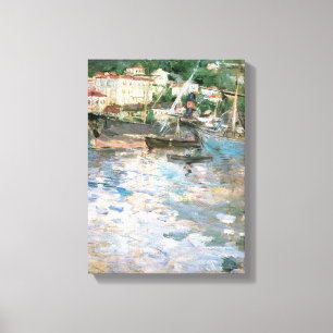 Toile Le Port, Nice par Berthe Morisot, Vintage Fine Art
