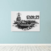 Toile Le porte-avions Theodore Roosevelt Wrappedcanvas (Insitu (Plancher de Bois))