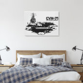 Toile Le porte-avions Theodore Roosevelt Wrappedcanvas (Insitu(Chambre))