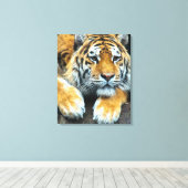 Toile Le portrait d'un tigre (Insitu (Plancher de Bois))