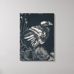 Toile Le poussin d'oiseaux émerge de son nid (par Jan Ma