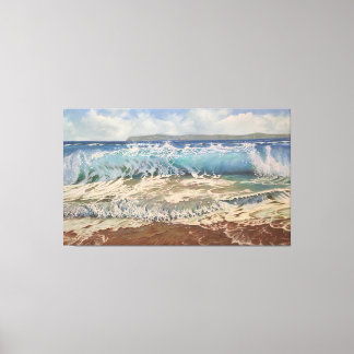 Toile Le Pouvoir de la Vague Turquoise : Marine Réaliste