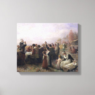 Toile Le premier thanksgiving chez Plymouth par