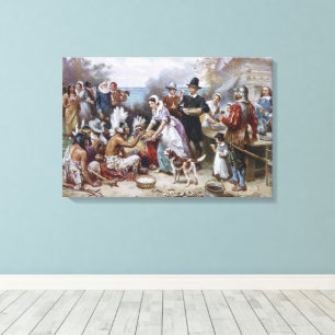 Toile Le premier Thanksgiving par Jean Ferris c. 1912