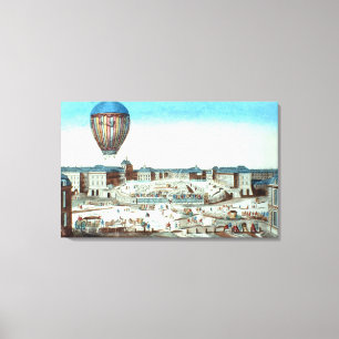 Toile Le premier vol du Ba à air chaud de Pilatre du