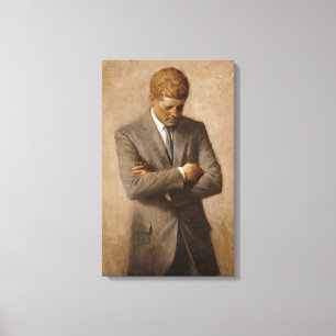 Toile Le président américain John Kennedy Portrait peint