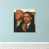 Toile Le président Barack Obama et le vice-président (Insitu (Plancher de Bois))