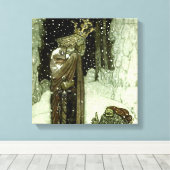 Toile "Le Prince et le Tomten" par John Bauer (Insitu (Plancher de Bois))