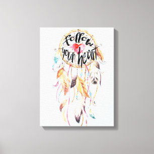 Toile Le receveur rêveur suivent votre coeur