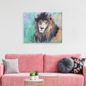 Toile Le regard du lion (Insitu(Salon))