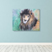 Toile Le regard du lion (Insitu (Plancher de Bois))