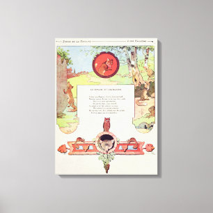 Toile Le renard et le raisin