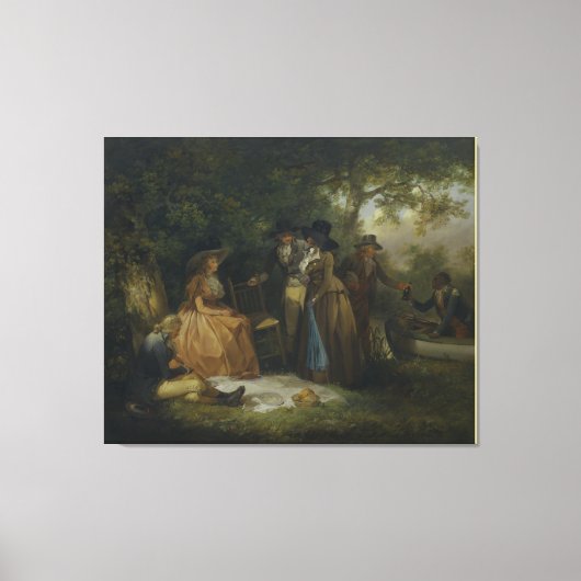 Toile Le Repas des Pêcheurs à la ligne de George Morland (Recto)