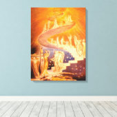 Toile Le rêve de Jacob par William Blake (Insitu (Plancher de Bois))