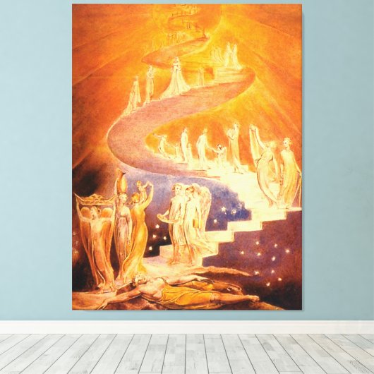Toile Le rêve de Jacob Par William Blake (Insitu (Plancher de Bois))