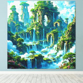Toile Le rêve de l'arbre de cascade (Insitu (Plancher de Bois))