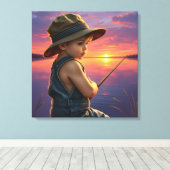 Toile Le rêve de Little Angler (Insitu (Plancher de Bois))