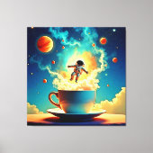 Toile Le rêve du café de l'astronaute (Recto)