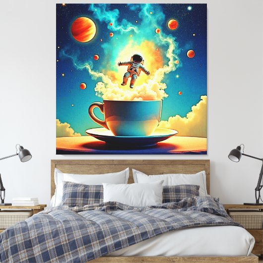 Toile Le rêve du café de l'astronaute (Insitu(Chambre))
